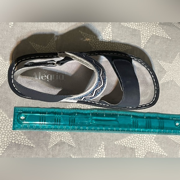 Alegria Blue & White Sandals - Picture 3 of 7